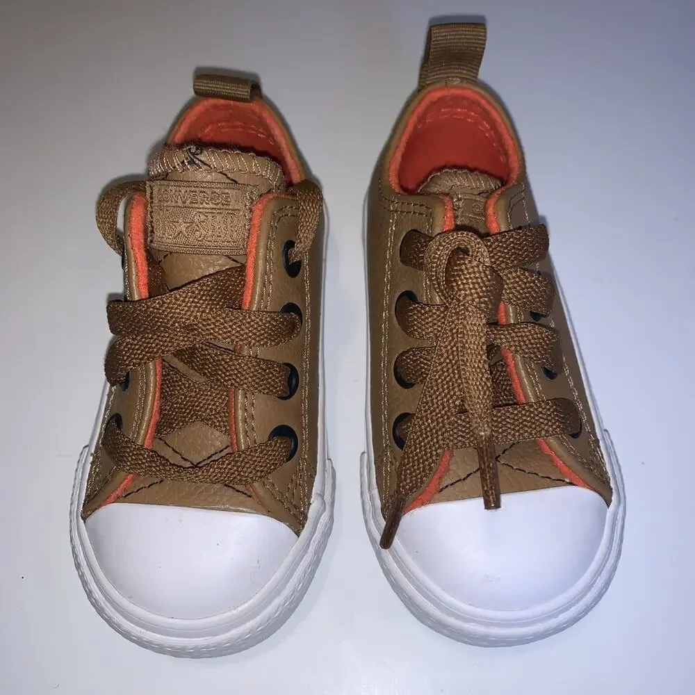 Converse Chuck Taylor All Star Toddler 5 Brown Puffer Stitch Low Top